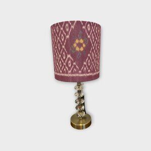 Exclusive lamp upholstered with IKAT fabric
